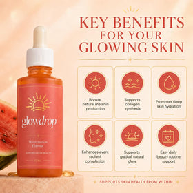 glowdrop label ingredients view emphasizing botanical highlights and transparency