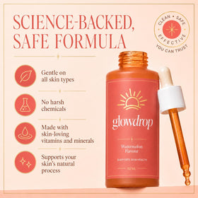 glowdrop vanity lifestyle shot featuring product on counter for daily use inspiration