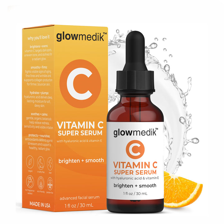 Glowmedik front packaging showing bottle and clear label for easy identification