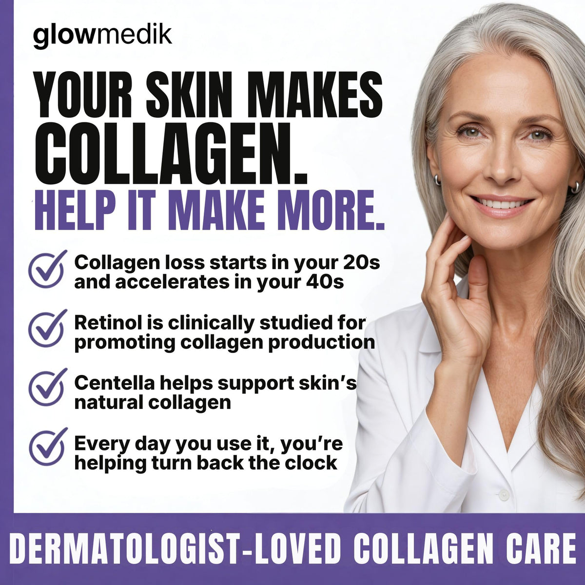 Glowmedik product label listing key actives for clear ingredient transparency
