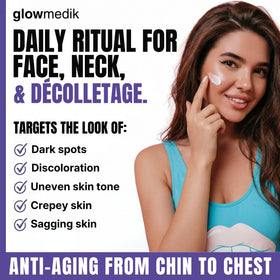Glowmedik jar in hand showing size and easy dosing for nightly routines