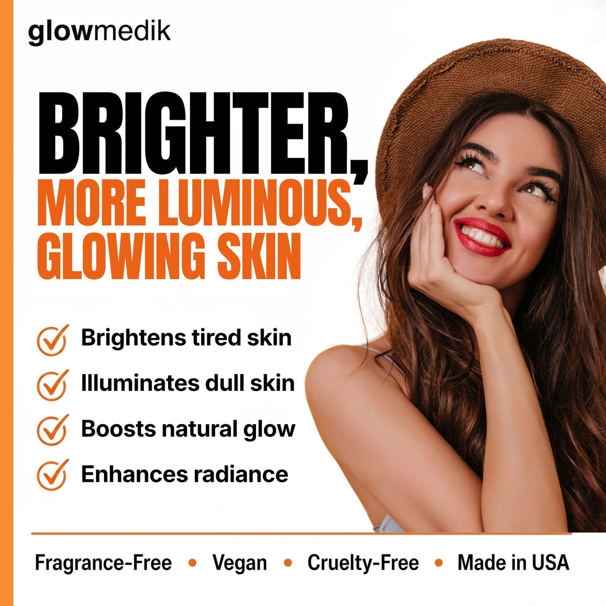 Glowmedik close-up of serum texture highlighting lightweight, fast-absorbing feel
