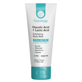 Glycology front packaging showing bottle and label benefits