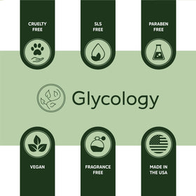 Glycology lifestyle bathroom display suggesting daily skincare routine