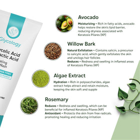 Glycology texture lather detail demonstrating gentle exfoliation