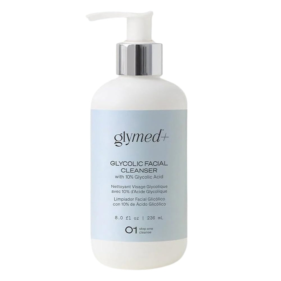 GLYMED front packaging bottle showing clean label and gentle exfoliating benefit