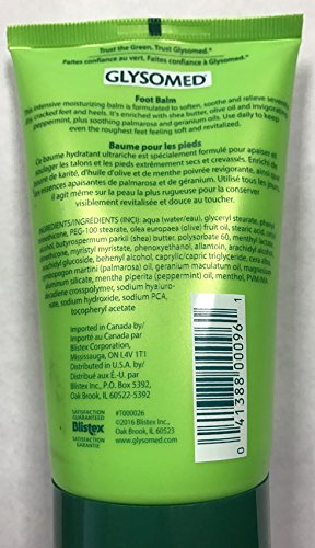 Glysomed texture close-up of balm on fingertip highlighting deep hydration