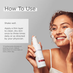 GLYTONE blended tint on cheek demonstrating reduced redness and even tone
