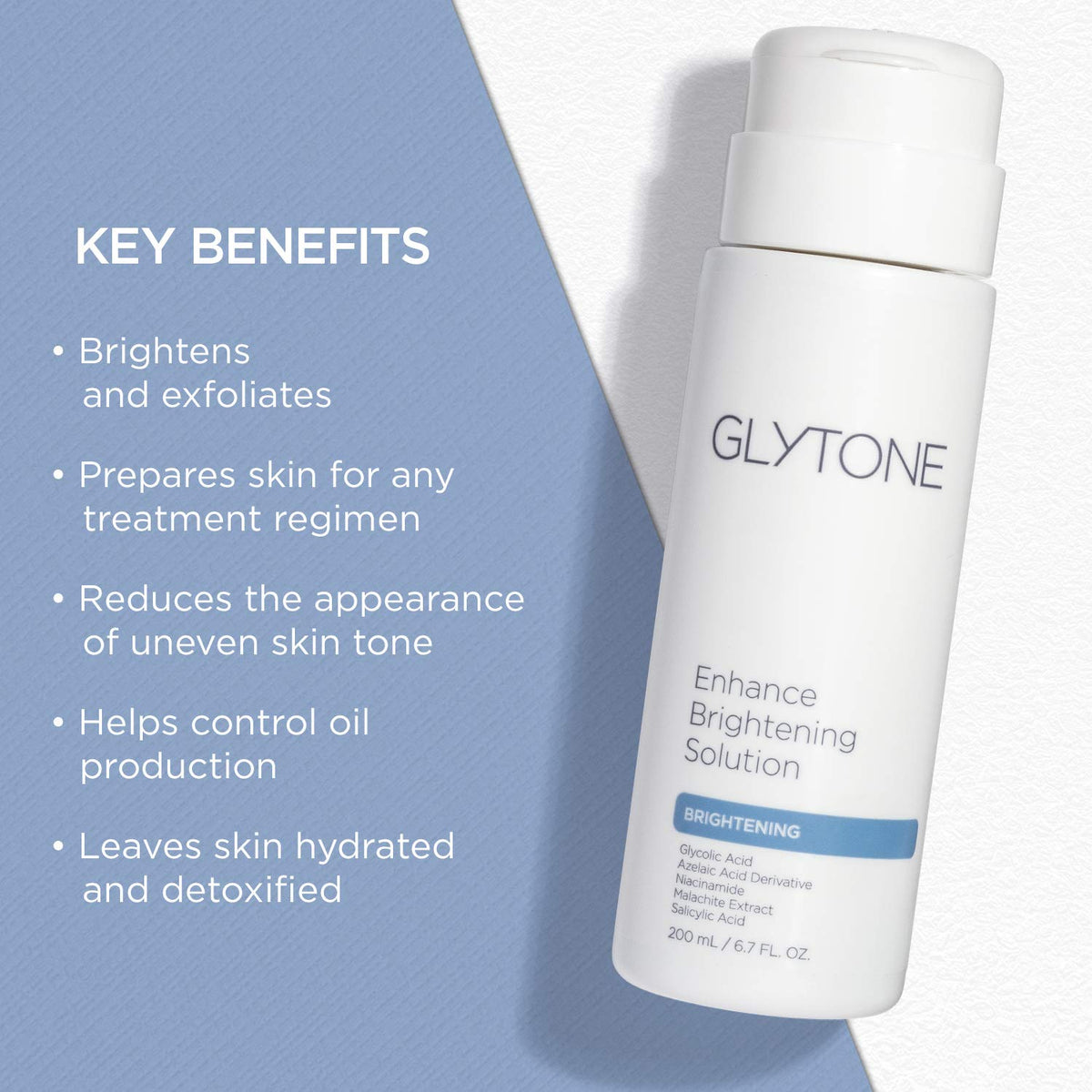 GLYTONE cap and label detail highlighting active ingredient list