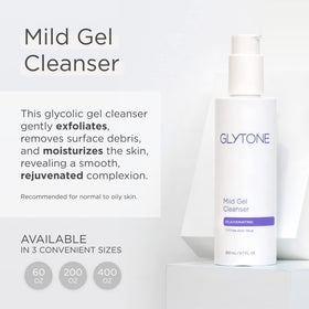 GLYTONE creamy texture dispensed on hand illustrating smooth, hydrating lather