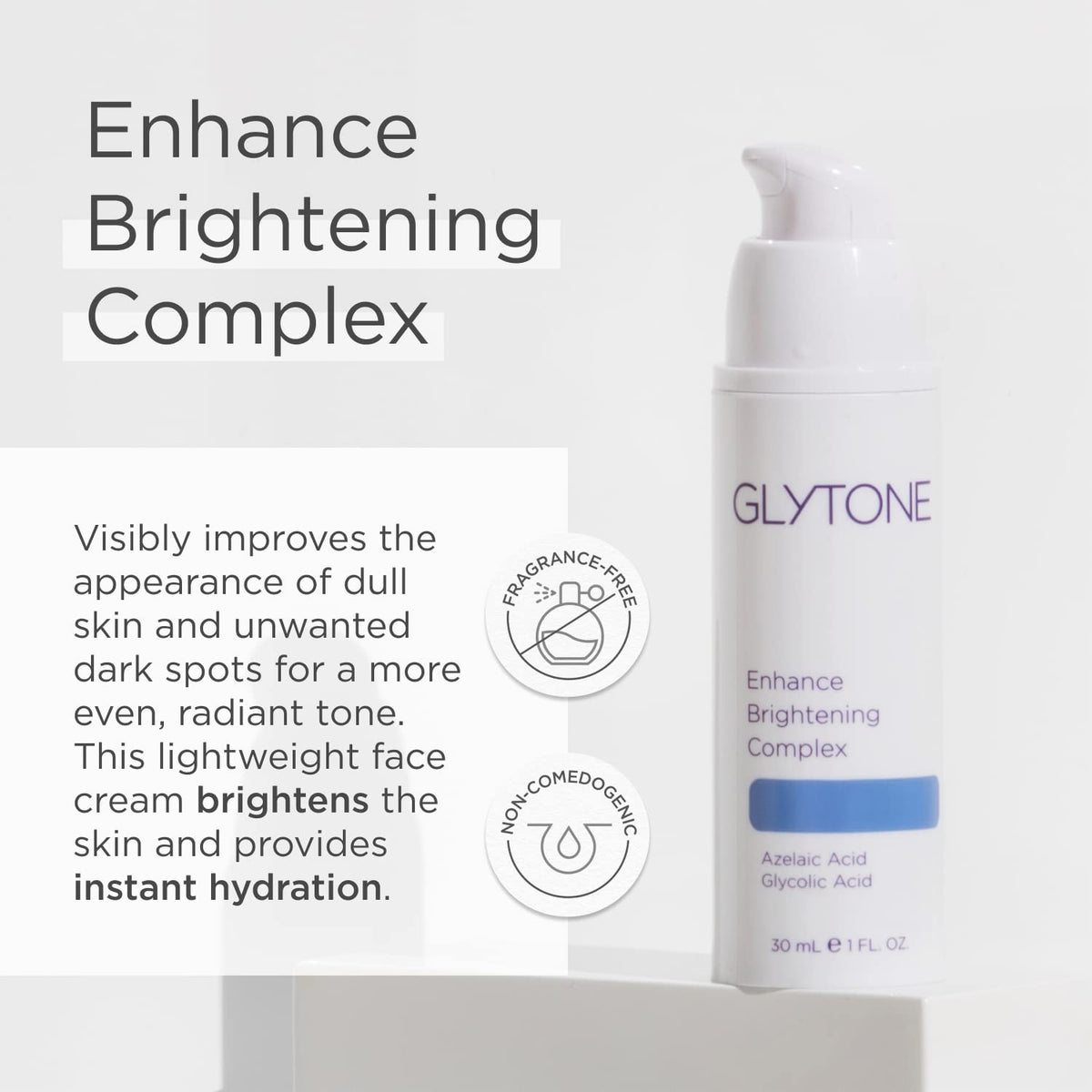 Glytone cream texture close-up displaying smooth, hydrating consistency