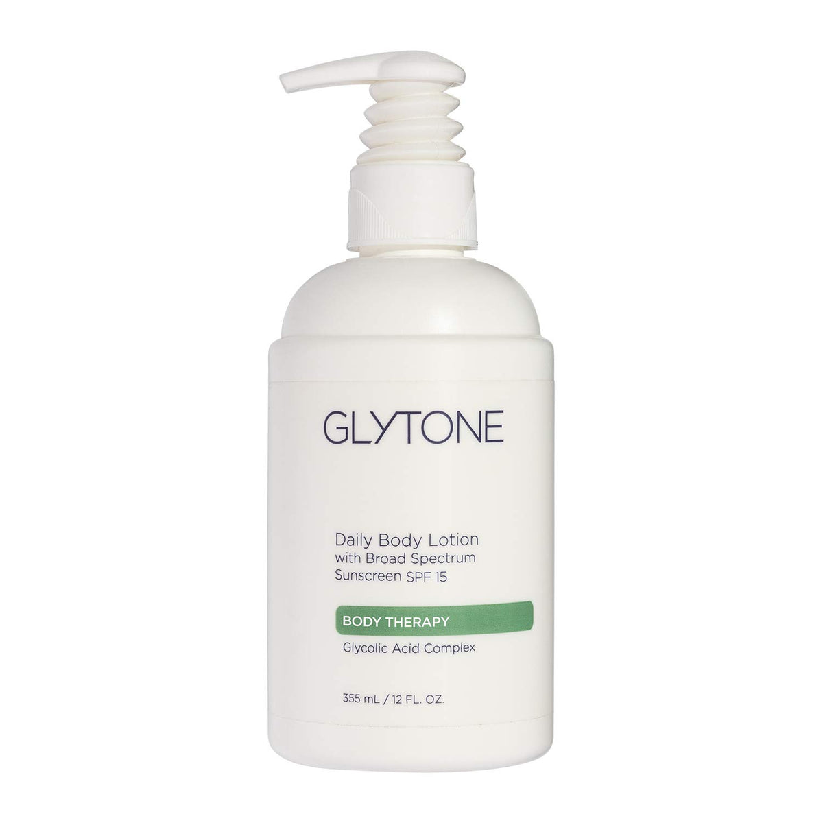 GLYTONE front packaging showing SPF 15 and size benefit