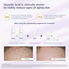 GLYTONE product label close-up showing 3.4 free acid value clarity