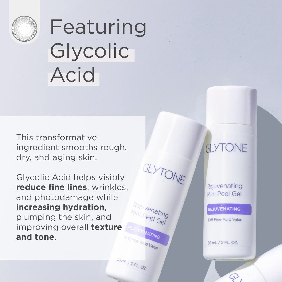 GLYTONE application on hand illustrating easy spread and controlled use