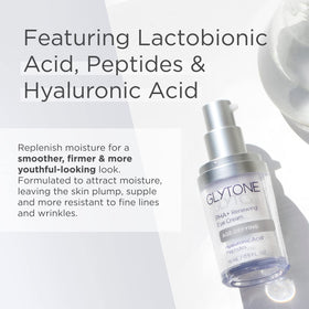 Glytone dispensed amount on fingertip showing quick-absorbing benefit