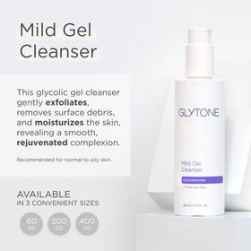 GLYTONE gel texture close-up highlighting smooth consistency and hydrating glycerin benefit