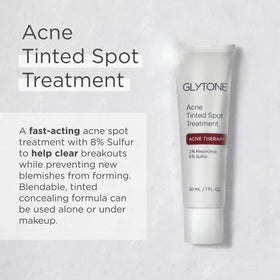 GLYTONE cream texture close-up showing smooth blendability for natural coverage