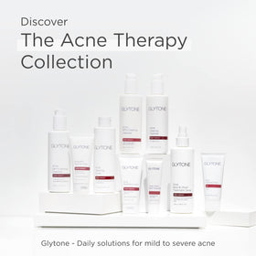 GLYTONE tube label detail highlighting active ingredients and product benefits