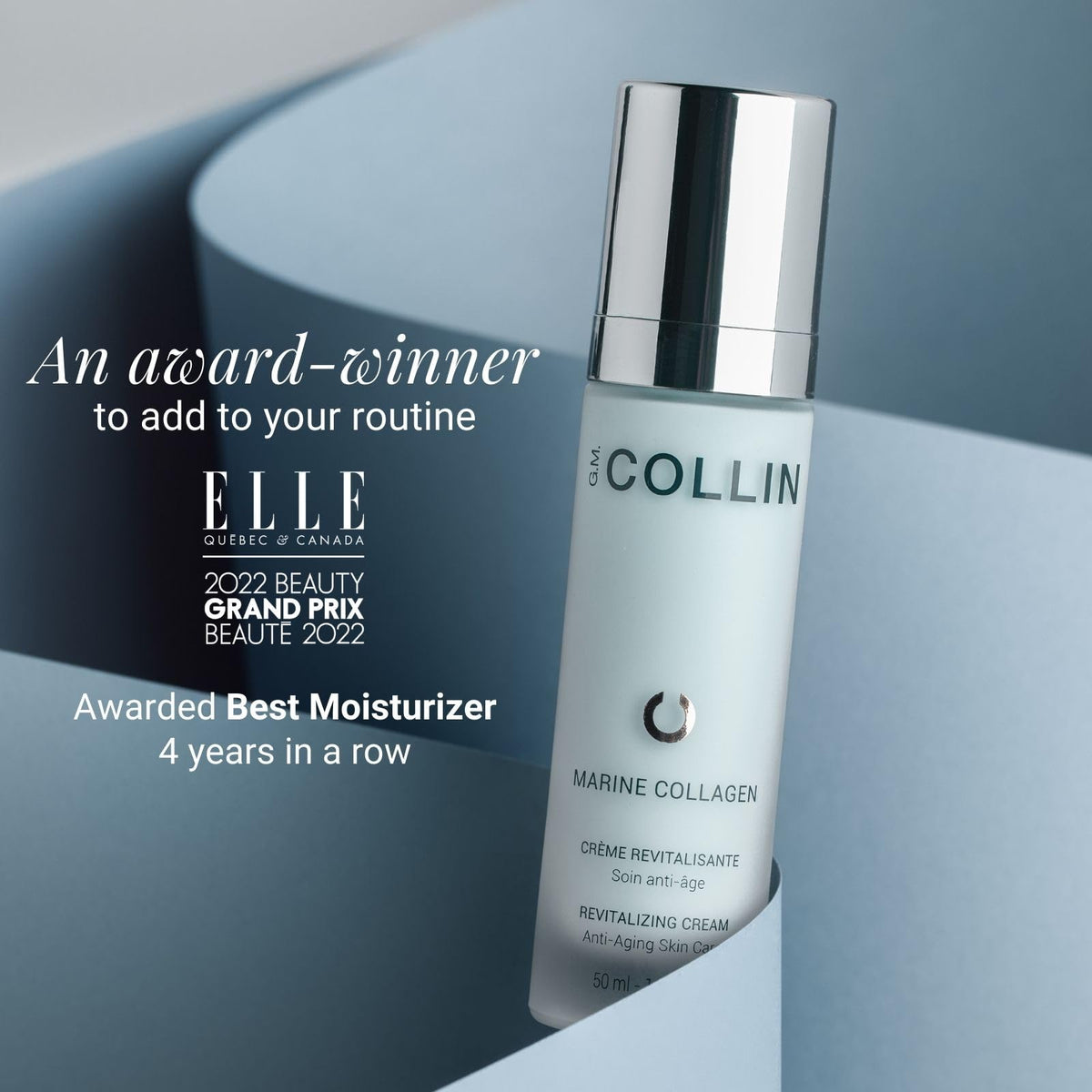 G.M. COLLIN cream in hand demonstrating easy absorption and spreadability