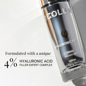 G.M. COLLIN 30ml bottle beside common items to show compact size and travel benefit
