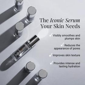 G.M. COLLIN texture close-up of serum showing lightweight gel that absorbs quickly