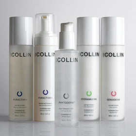 G.M. COLLIN hydramucine on bathroom shelf in lifestyle setting promoting daily routine