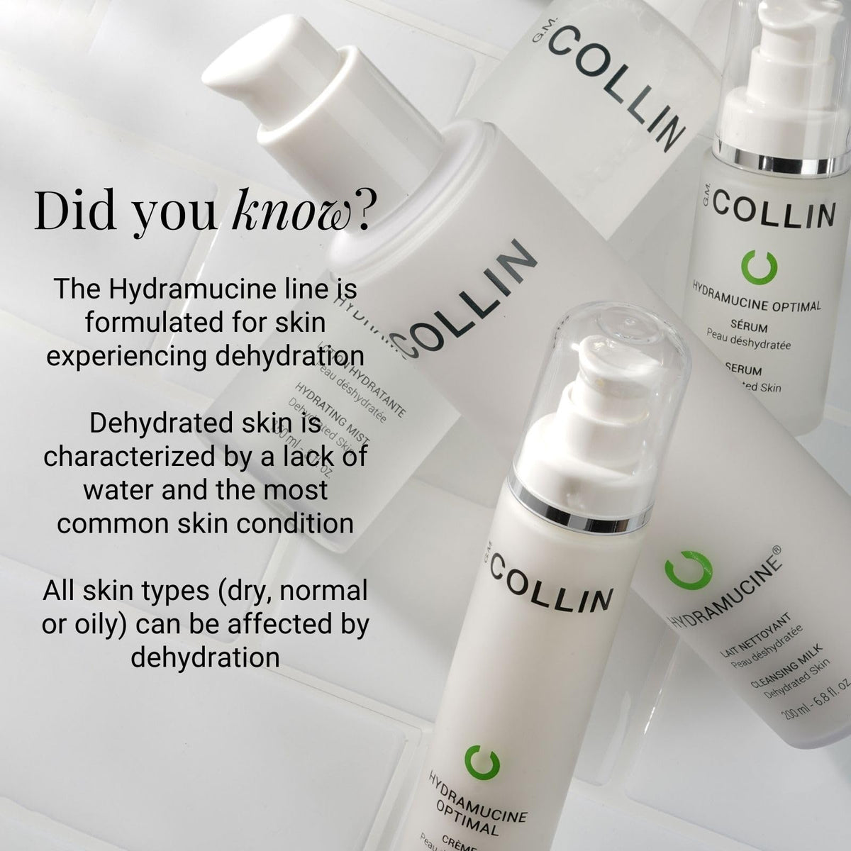 G.M. COLLIN cream beside sunscreen to show layering and daytime routine compatibility