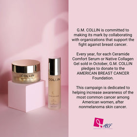 G.M. COLLIN on bathroom shelf in lifestyle scene suggesting daily skincare routine