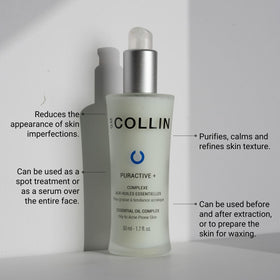 G.M. COLLIN label detail highlighting ingredients like salicylic acid and aloe vera
