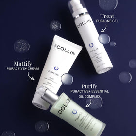 G.M. COLLIN in bathroom routine setting illustrating easy layering before moisturizer
