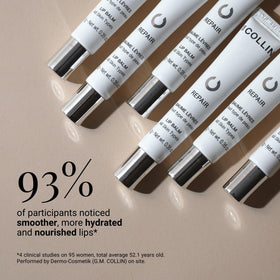 G.M. COLLIN repair lip balm on bedside table representing nightly conditioning and soothing comfort