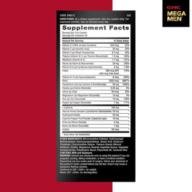 GNC caplet split in half illustrating tablet structure and ingredient composition