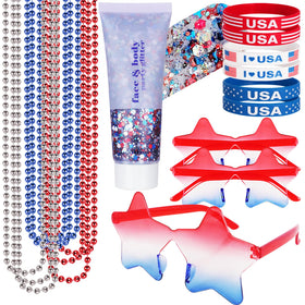 Go Ho front packaging showing complete 19-piece patriotic set and convenience