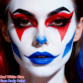Go Ho family at parade with face paint showing festive, durable results