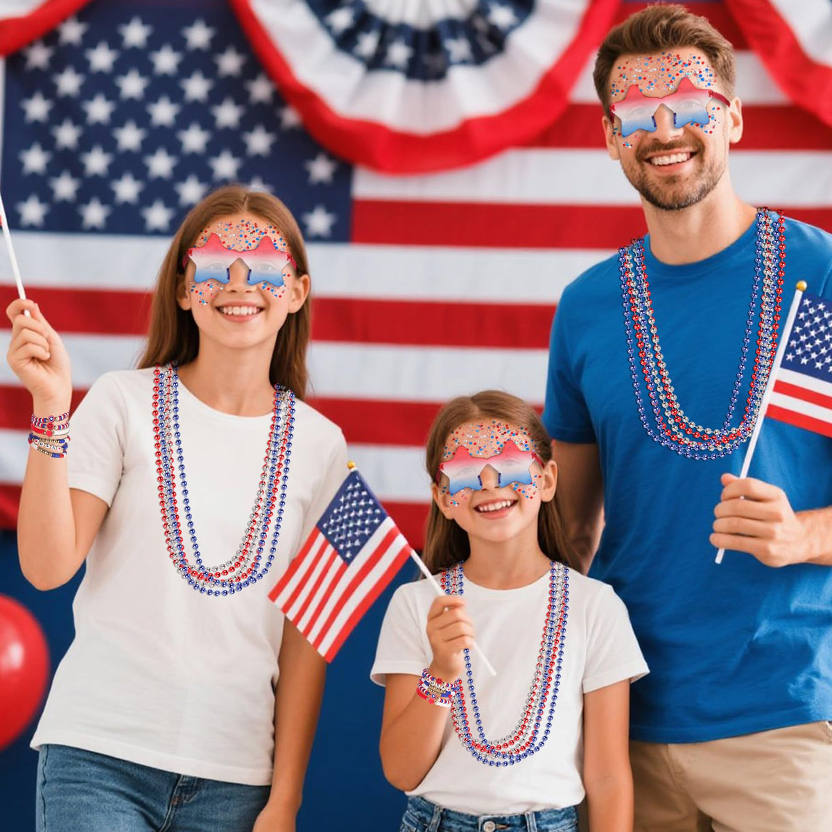 Go Ho star sunglasses set shown to add instant patriotic flair