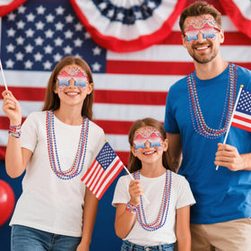 Go Ho star sunglasses set shown to add instant patriotic flair