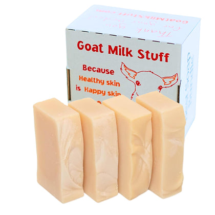 Goat Milk Stuff PURITY front packaging showing clean unscented soap benefits