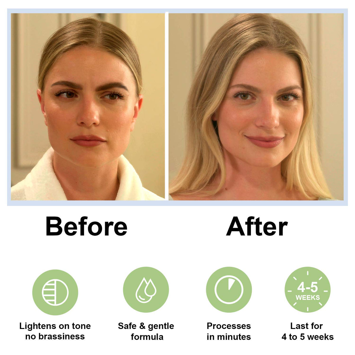 Godefroy before and after eyebrow comparison displaying natural lighter brow results