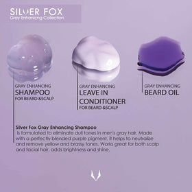 Godefroy Silver Fox label closeup highlighting ingredients and care