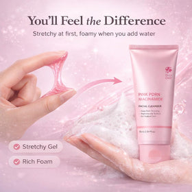 GOERTI pump dispensing marshmallow foam into hand for easy application