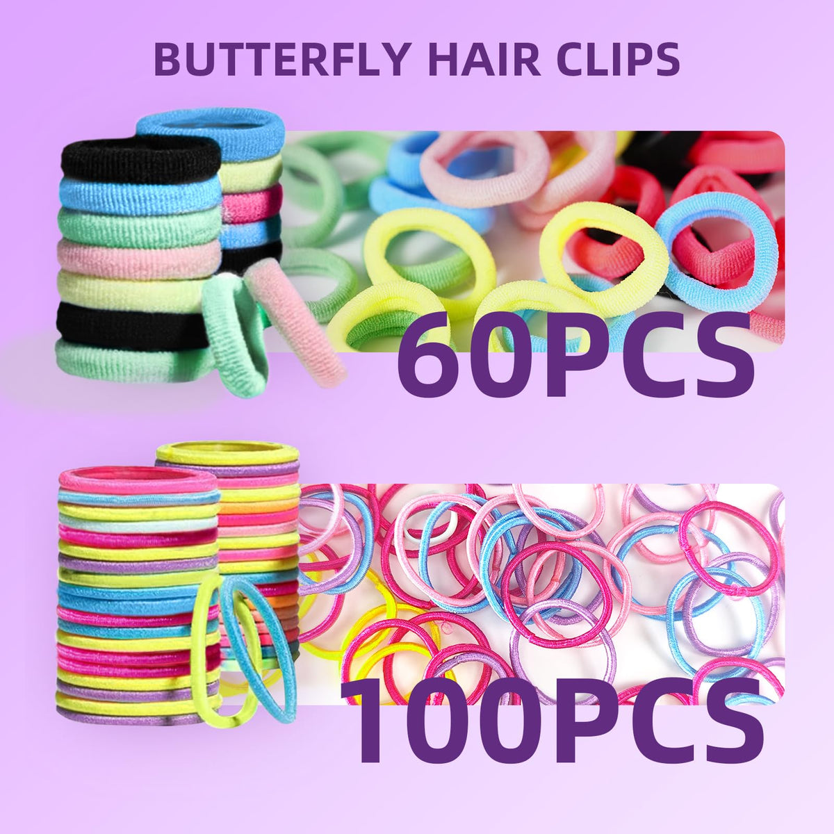 Goffing cotton bands and baby ties detail showing soft materials benefit reduced hair damage