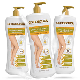 Goicoechea front packaging three-pack showing product benefits and size