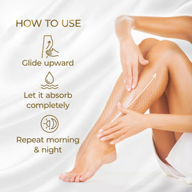 Goicoechea lotion texture on hand showing smooth, hydrating consistency