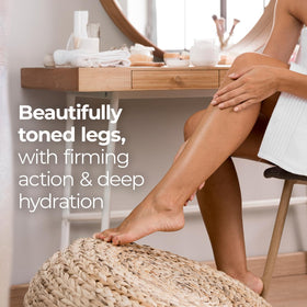 Goicoechea applied on legs showing smoother look and comfortable moisturized skin
