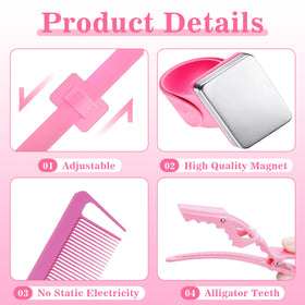 Goiple alligator clips securing hair sections without dents