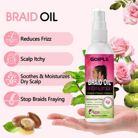 Single drop of Goiple spray on skin showing lightweight texture and fast-absorbing benefit