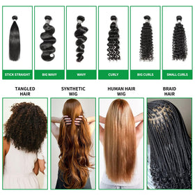 goiple detangler brush and spray used to remove tangles easily