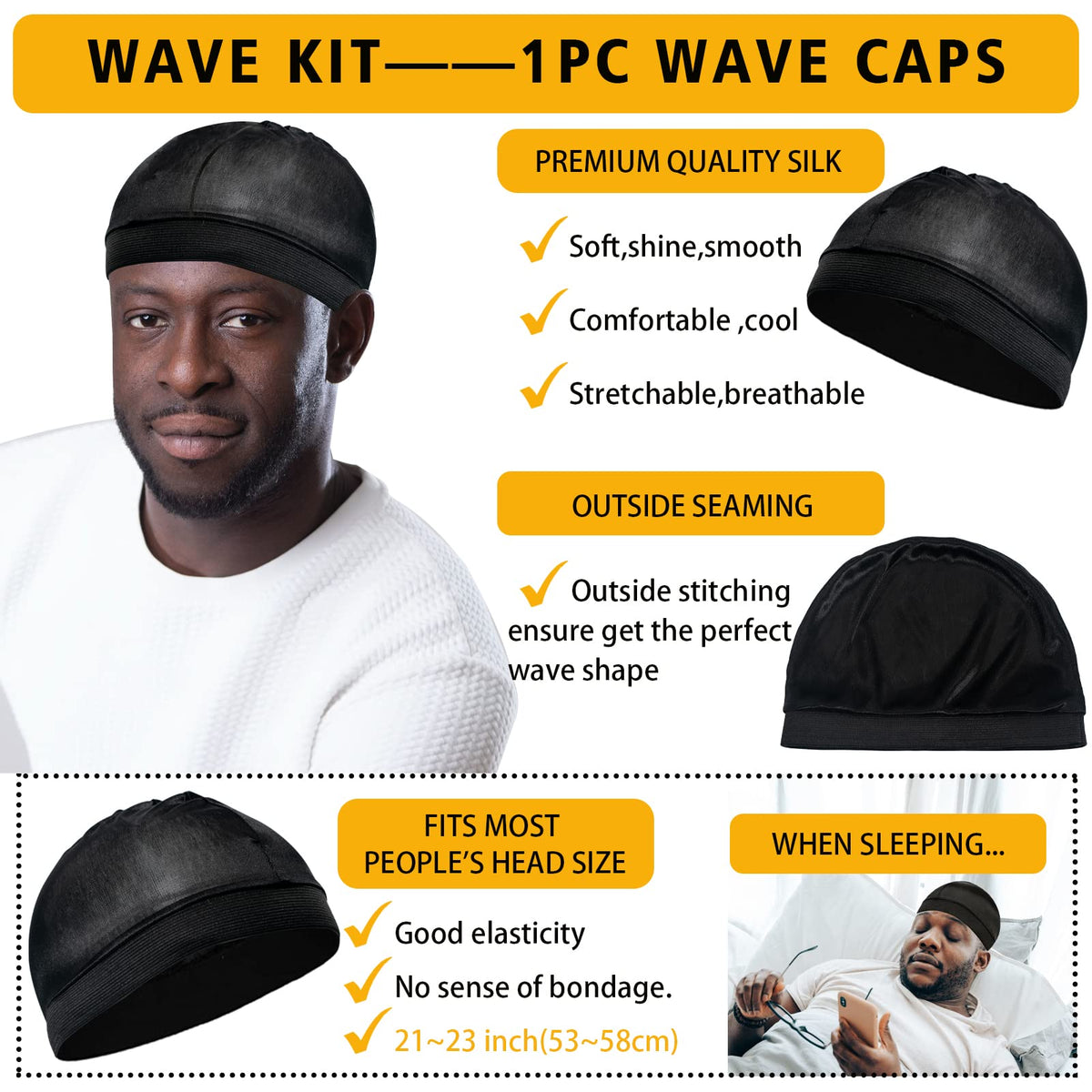 Goiple silky du-rag strap detail demonstrating wide straps for secure double-tying