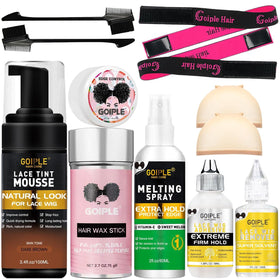 Goiple front packaging showing full lace tint melting mousse kit benefits