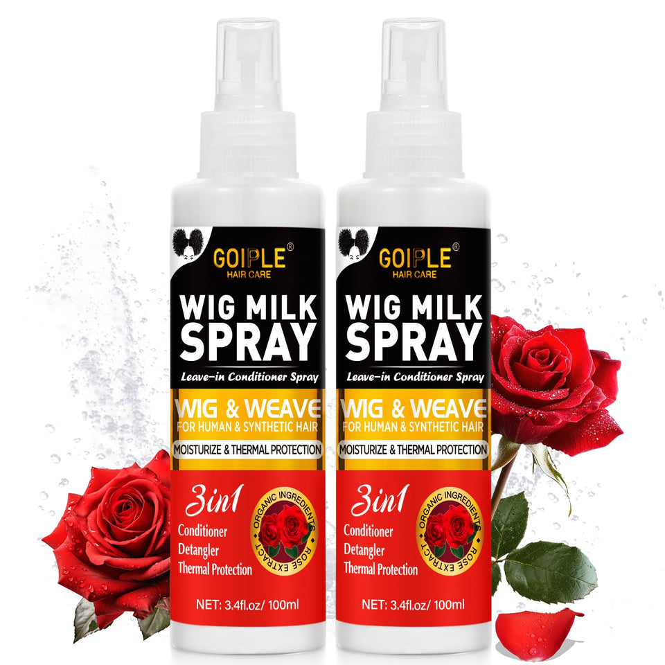 Goiple front packaging showing dual spray bottles and easy-care benefit
